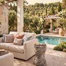 Gray Hourglass Indoor/Outdoor End Table | Splendido Cara
