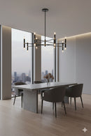 Black Tubes 16-Light Chandelier | Splendido Briggs | Oroa.com