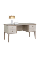 Cream Shagreen 4-Drawer Desk | Splendido Pattinson | Oroa.com