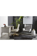 Cream Shagreen 4-Drawer Desk | Splendido Pattinson | Oroa.com