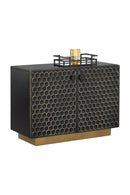 Black Iron Honeycomb Pattern Sideboard | Splendido Hive | Oroa.com