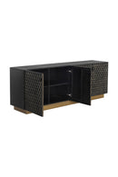 Black Iron Honeycomb Pattern Sideboard | Splendido Hive | Oroa.com