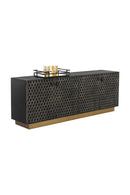 Black Iron Honeycomb Pattern Sideboard | Splendido Hive | Oroa.com