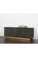 Black Iron Honeycomb Pattern Sideboard | Splendido Hive | Oroa.com