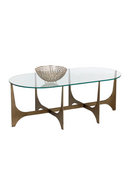 Oval Clear Glass Coffee Table | Splendido Juliane | Oroa.com