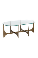 Oval Clear Glass Coffee Table | Splendido Juliane | Oroa.com