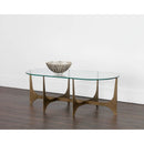 Oval Clear Glass Coffee Table | Splendido Juliane