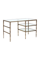 Glass 2-Shelf Desk | Splendido Bruna | Oroa.com