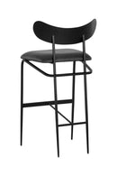 Black Sculpted Back Bar Stool | Splendido Gibbons