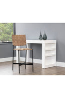 Weaved Suede Leather Counter Stool | Splendido Omari | Oroa.com