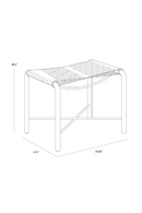 Black Leather Cord Stool | Splendido Riz | Oroa.com