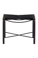 Black Leather Cord Stool | Splendido Riz | Oroa.com