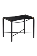Black Leather Cord Stool | Splendido Riz | Oroa.com