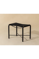 Black Leather Cord Stool | Splendido Riz | Oroa.com