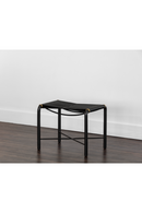 Black Leather Cord Stool | Splendido Riz | Oroa.com