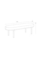 Oval Upholstered Bench | Splendido Gwen | Oroa.com