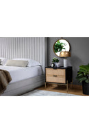 Black Oak Nightstand with Rattan Drawers | Splendido Avida | Oroa.com