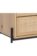 Black Oak Nightstand with Rattan Drawers | Splendido Avida | Oroa.com