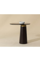 Black Glass Oval Side Table | Splendido Lamont | Oroa.com