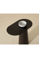 Black Glass Oval Side Table | Splendido Lamont | Oroa.com
