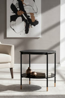 Black 2-Layer Indoor/Outdoor Side Table | Splendido Zuma | Oroa.com