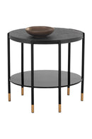 Black 2-Layer Indoor/Outdoor Side Table | Splendido Zuma