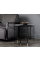 Black 2-Layer Indoor/Outdoor Side Table | Splendido Zuma | Oroa.com