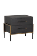 Acacia Veneer 2-Drawer Nightstand | Splendido Weldrick | Oroa.com