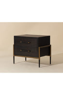 Acacia Veneer 2-Drawer Nightstand | Splendido Weldrick | Oroa.com