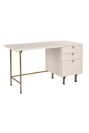 Cream Wooden 3-Drawer Desk | Splendido Celine | Oroa.com