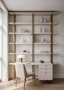 Cream Wooden 3-Drawer Desk | Splendido Celine | Oroa.com