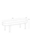 Oval Upholstered Bench | Splendido Gwen | Oroa.com
