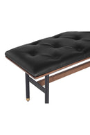 Black Leather Look Bench | Splendido Staten | Oroa.com