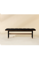 Black Leather Look Bench | Splendido Staten | Oroa.com