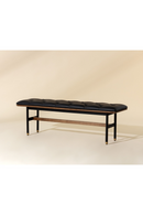 Black Leather Look Bench | Splendido Staten | Oroa.com