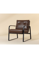 Brown Leather Industrial Lounge Chair | Splendido Sterling | Oroa.com