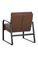 Brown Leather Industrial Lounge Chair | Splendido Sterling | Oroa.com