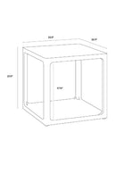 Solid Oak Square Side Table | Splendido Doncaster | Oroa.com