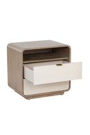 Cream Acacia 2-Drawer Nightstand | Splendido Kayden | Oroa.com