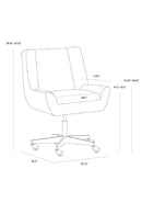 White Upholstered Office Chair | Splendido Mirian | Oroa.com