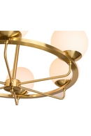 Gold Framed White Glass Chandelier | Splendido Eliora | Oroa.com