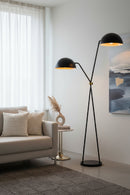 Black Dual-Domed Floor Lamp | Splendido Faven | Oroa.com