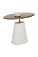 Oval Brass Indoor/Outdoor Side Table | Splendido Kadin | Oroa.com