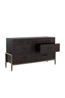 Brown Acacia 7-Drawer Dresser | Splendido Weldrick | Oroa.com