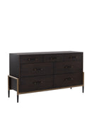 Brown Acacia 7-Drawer Dresser | Splendido Weldrick | Oroa.com