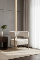 Antique Brass Legs Lounge Chair | Splendido Maestro | Oroa.com