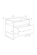 Cream Shagreen 1-Drawer Nightstand | Splendido Venice | Oroa.com