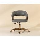 Gray Leather Look Office Chair | Splendido Leonce | Oroatrade.com