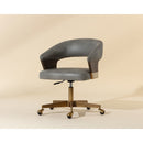 Gray Leather Look Office Chair | Splendido Leonce | Oroatrade.com