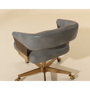Gray Leather Look Office Chair | Splendido Leonce | Oroatrade.com